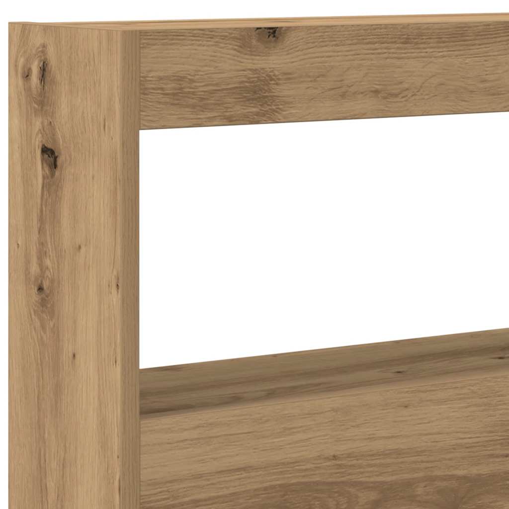 vidaXL Κεφαλάρι με Αποθηκευτικό Χώρο & LED Artisan Δρυς 160x17x102 εκ.