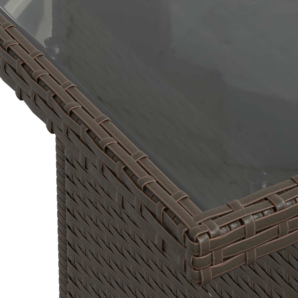 vidaXL Σετ Σαλονιού Κήπου 7 τεμ. Γκρι Συνθετικό Ρατάν Μαξιλάρια Ακακία