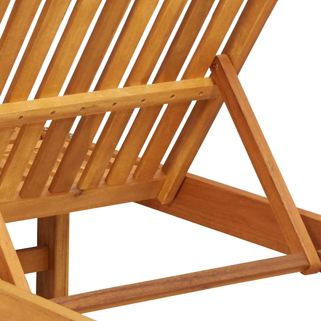 vidaXL Ξαπλώστρα Καφέ 199 x 63 x 85 εκ Στερεό Ξύλο Ακακίας