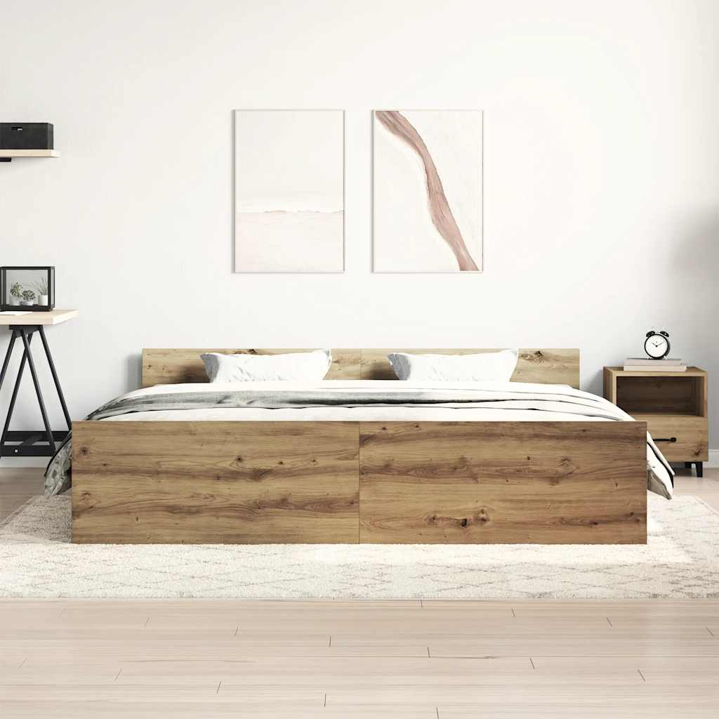 vidaXL Πλαίσιο κρεβατιού χωρίς στρώμα 180x200 εκ. Επεξεργασμένο Ξύλο