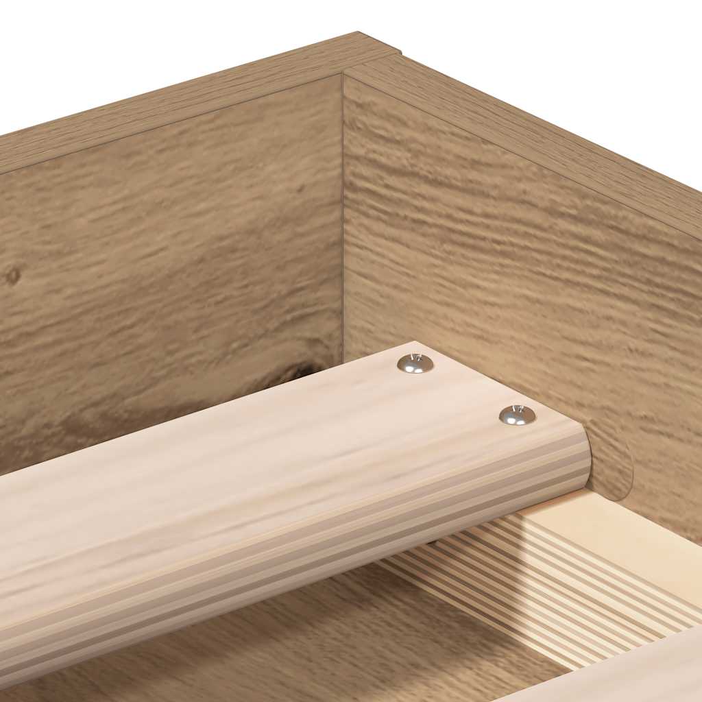 vidaXL Πλαίσιο κρεβατιού χωρίς στρώμα 140x190 εκ. Επεξεργασμένο Ξύλο