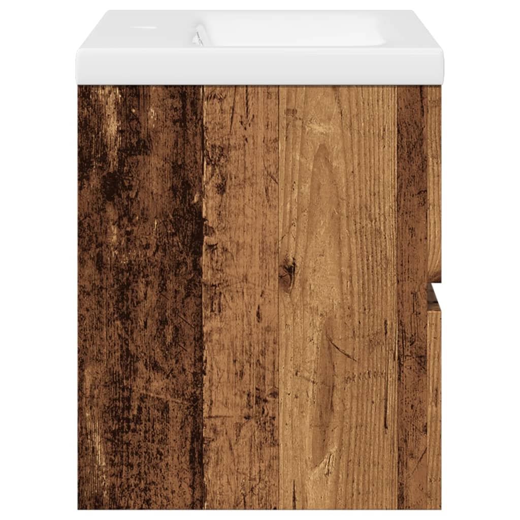 vidaXL Ντουλάπι με Ενσωματωμένο Νιπτήρα Παλιό Ξύλο