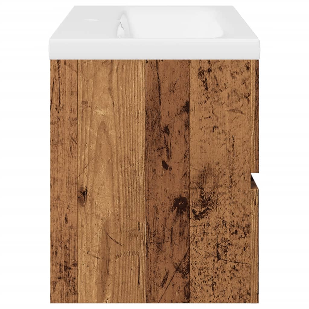 vidaXL Ντουλάπι με Ενσωματωμένο Νιπτήρα Παλιό Ξύλο