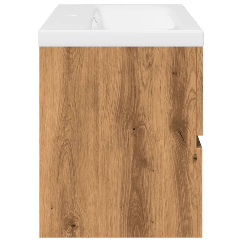 vidaXL Ντουλάπι με Ενσωματωμένο Νιπτήρα Τεχνίτης Δρυς