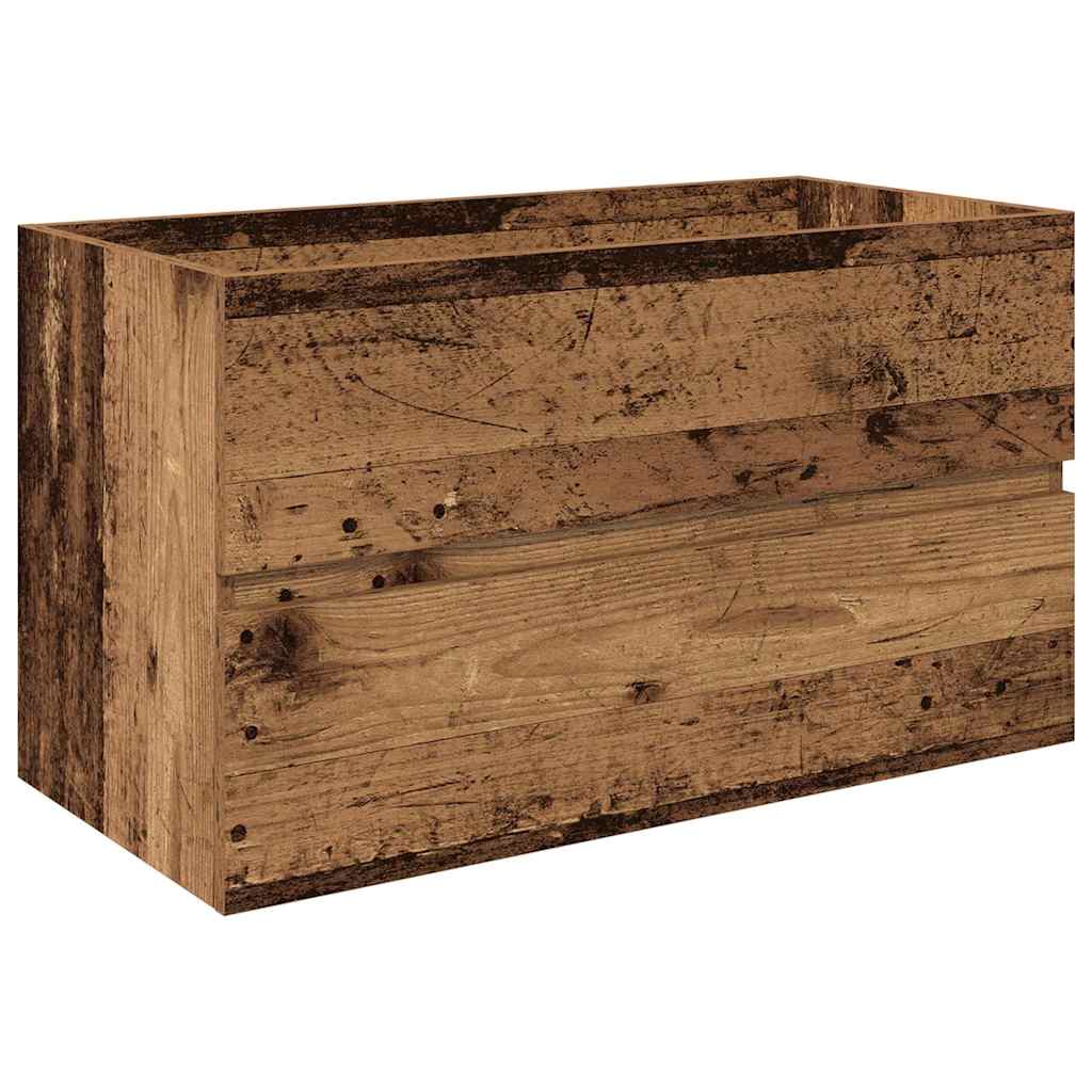 vidaXL Σετ Επίπλων Μπάνιου 3Τεμαχίων Παλιό Ξύλο από Επεξεργασμένο Ξύλο