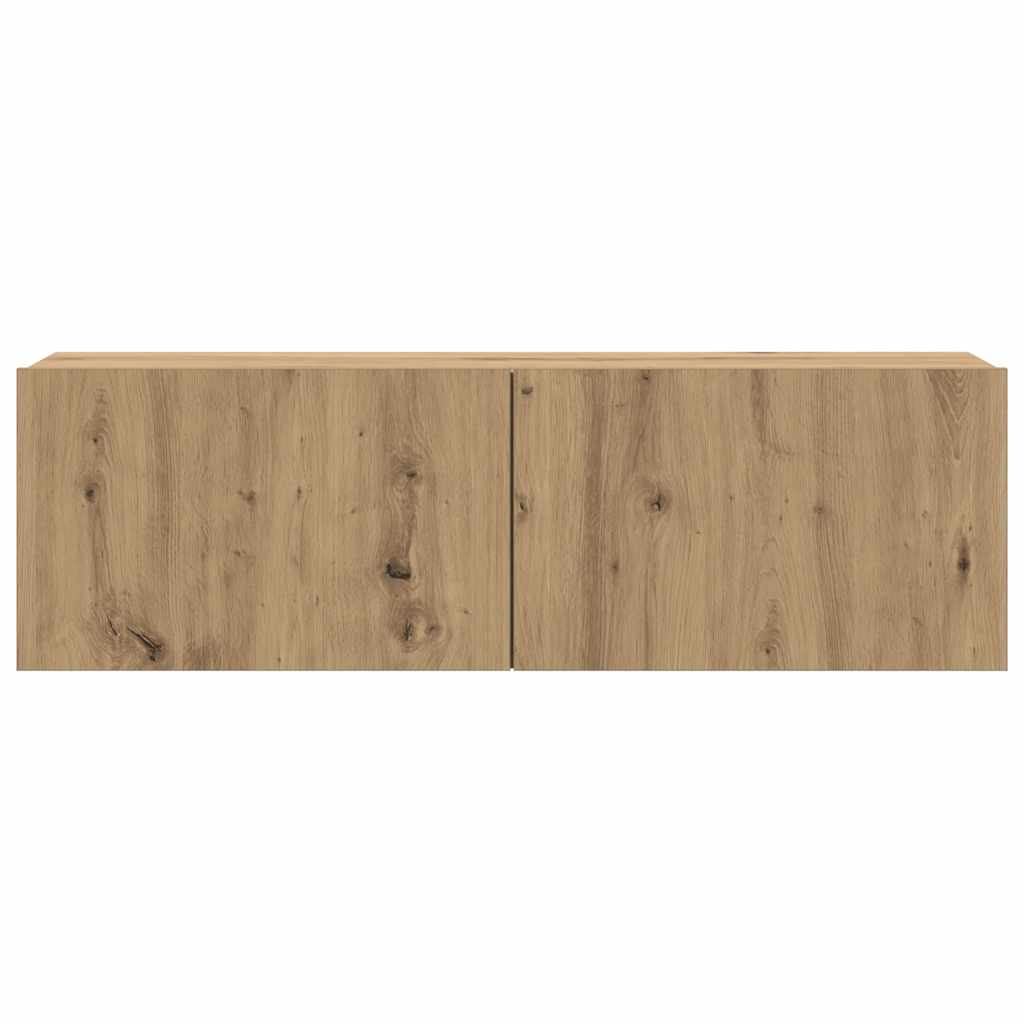 vidaXL 8 τεμαχίων σετ επίτοιχου ντουλαπιού τηλεόρασης Artisan Oak