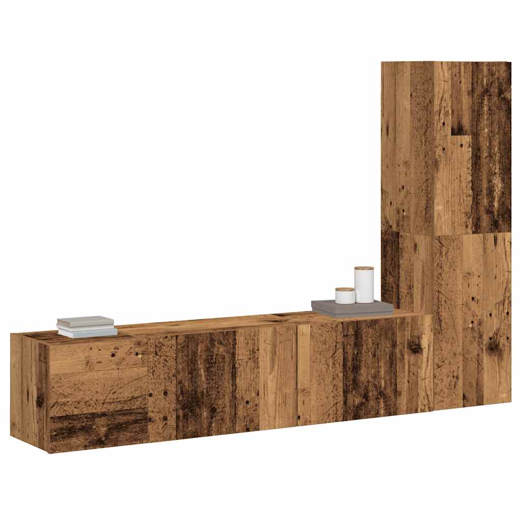 vidaXL 3 τεμαχίων ντουλάπι τηλεόρασης που τοποθετείται τοίχο από