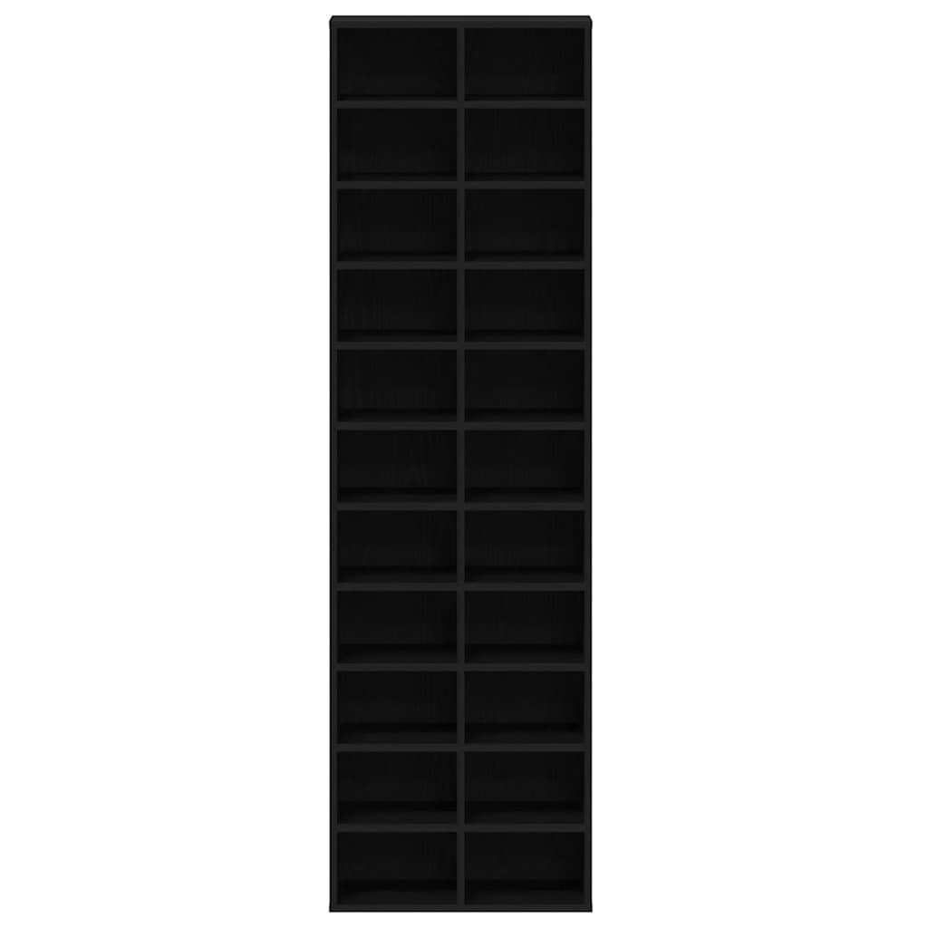 ντουλάπι παπουτσιών vidaXL Μαύρη βελανιδιά Κατασκευασμένο ξύλο