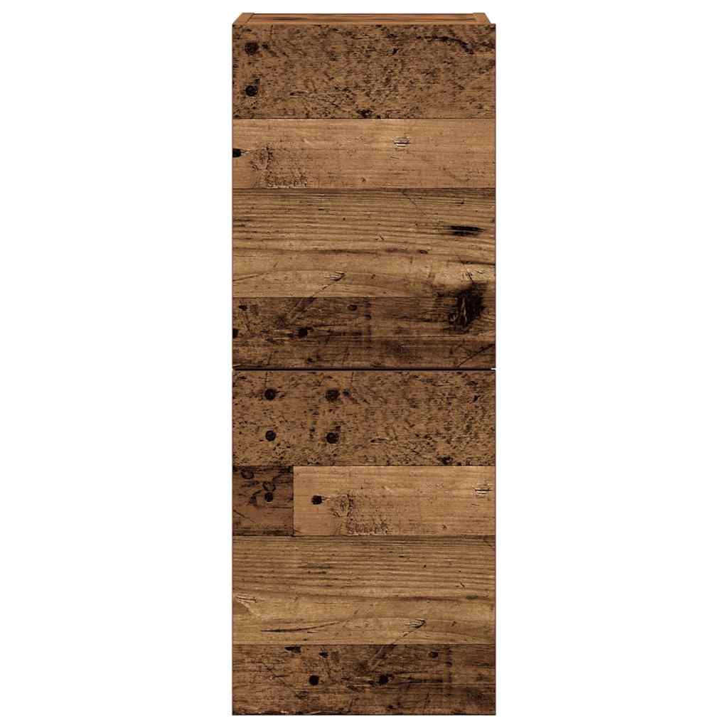 vidaXL 4 τεμαχίων σετ ντουλαπιών τηλεόρασης με επίτοιχο παλιό ξύλο