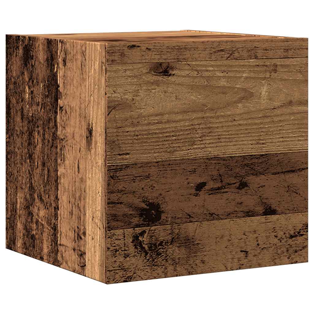 vidaXL 4 τεμαχίων σετ ντουλαπιών τηλεόρασης με επίτοιχο παλιό ξύλο