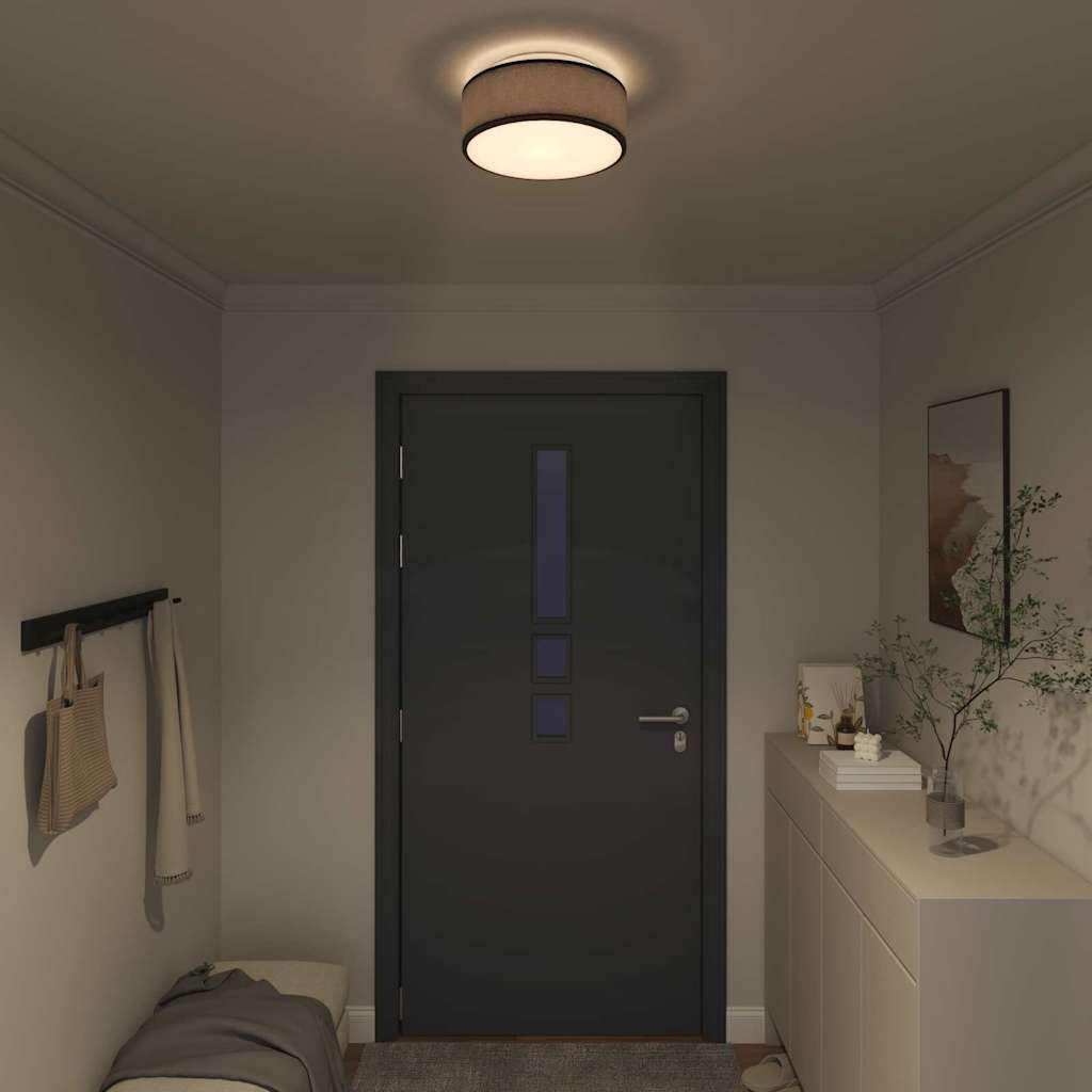 Φωτιστικά οροφής vidaXL Μαύρο Ø 30 εκ Υφασμάτινο E27