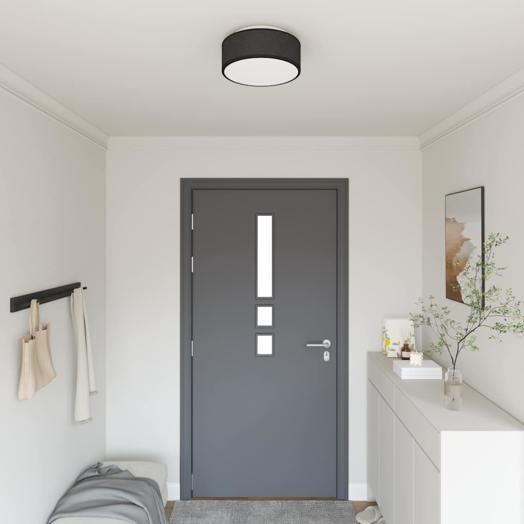 Φωτιστικά οροφής vidaXL Μαύρο Ø 30 εκ Υφασμάτινο E27