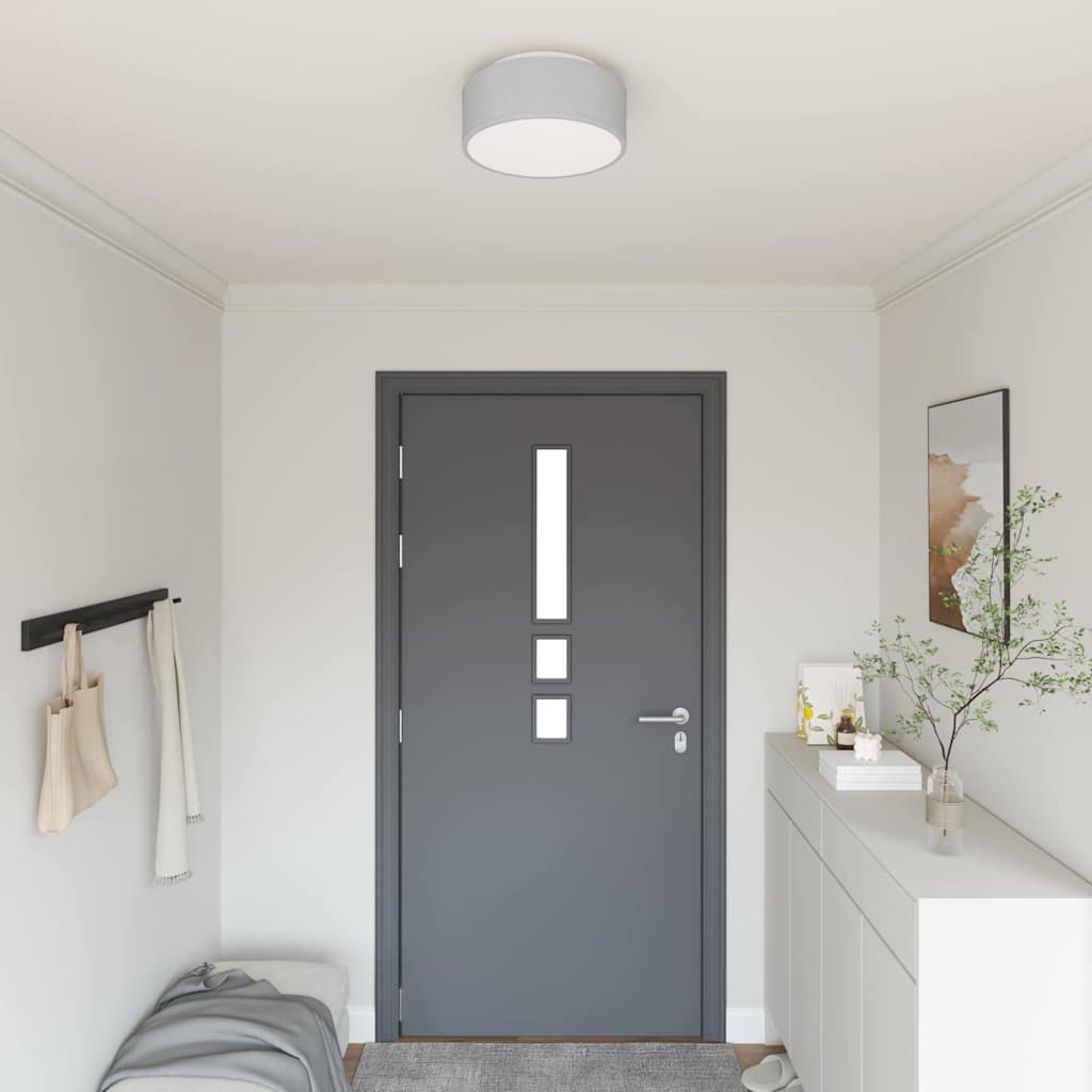 vidaXL Φωτιστικά Οροφής Περίπτωση Ψηλά Γκρι Ø 30 εκ Ύφασμα E27