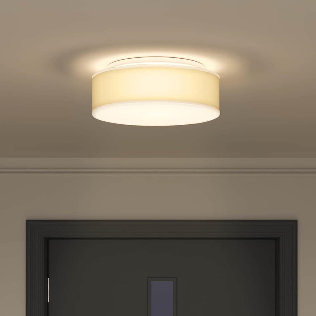 vidaXL Φωτιστικά Οροφής Ενσωματωμένο Λευκό Ø 38 εκ Υφασμάτινο E27