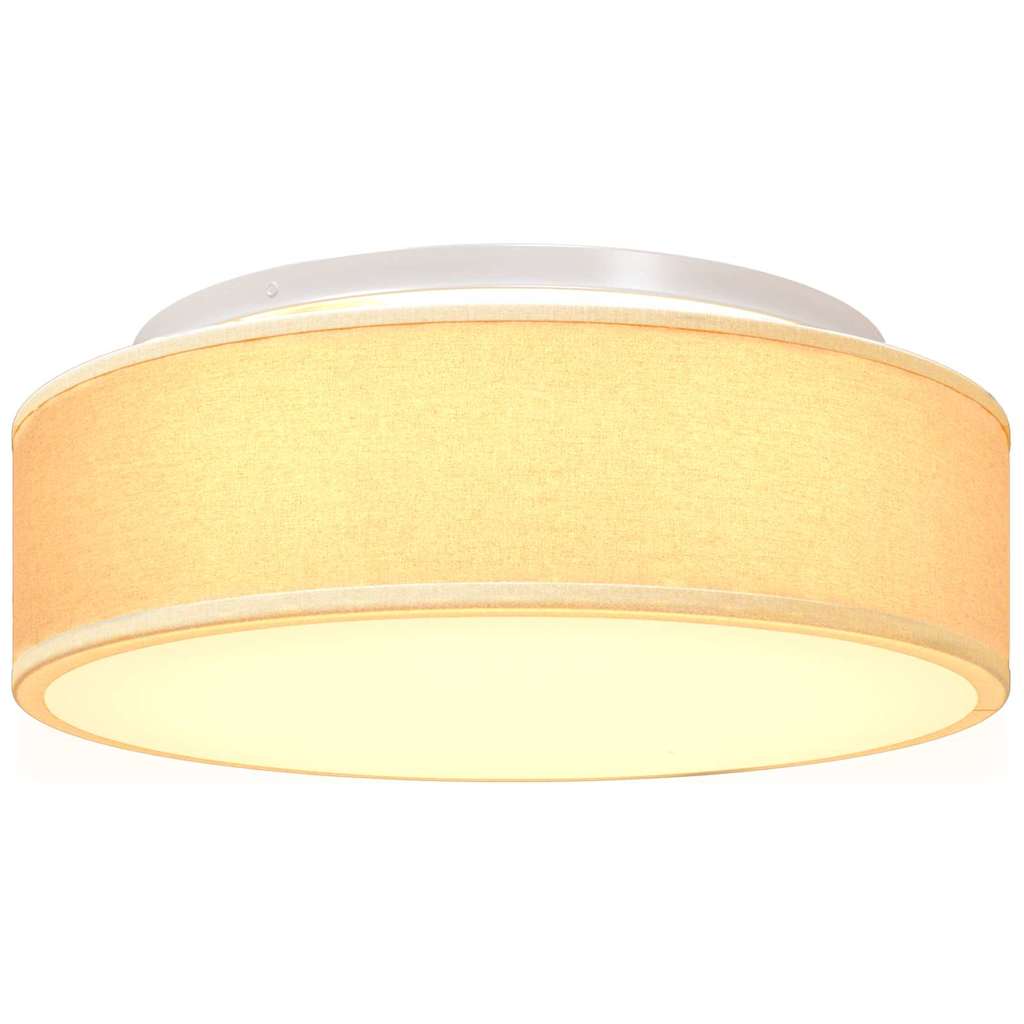 vidaXL Φωτιστικά Οροφής Ενσωματωμένο Λευκό Ø 38 εκ Υφασμάτινο E27