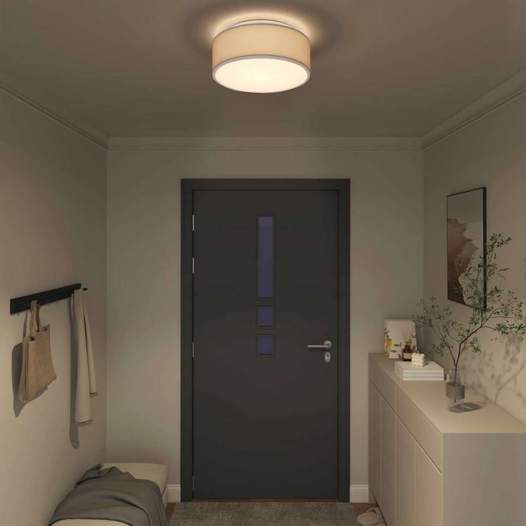 vidaXL Φωτιστικά Οροφής Στεγανής Τοποθέτησης Γκρι Ø 38 εκ Υφασμάτινο E27