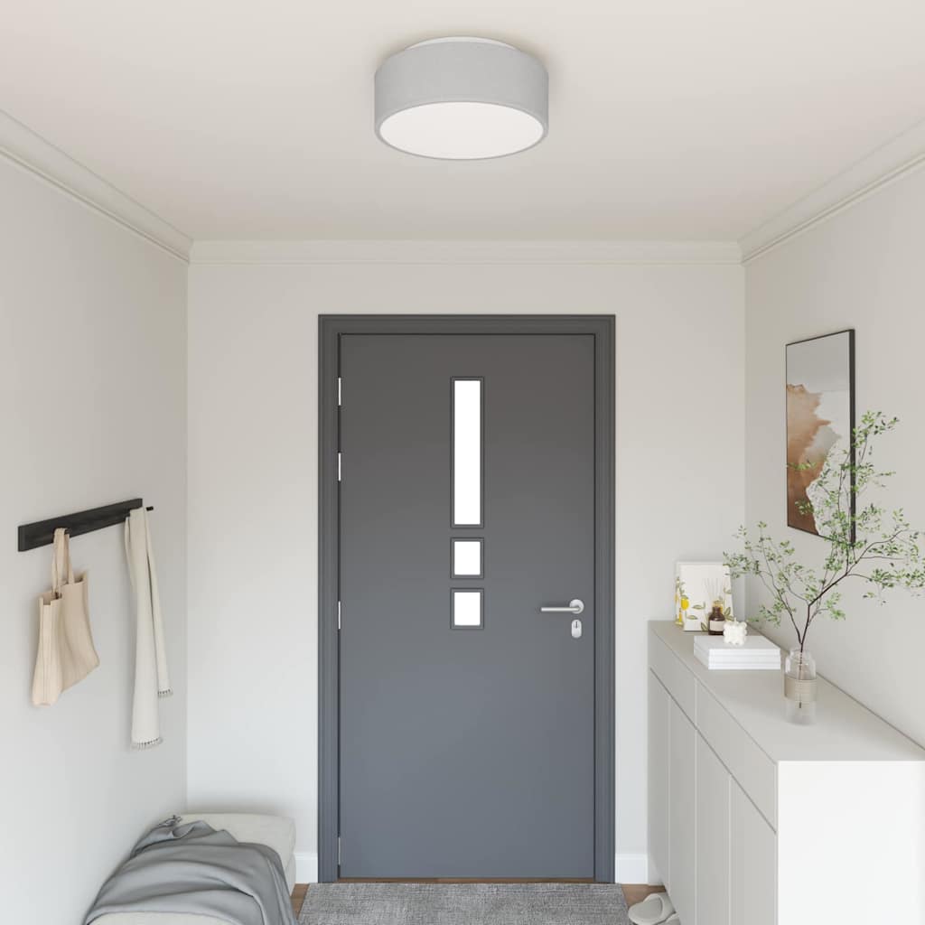 vidaXL Φωτιστικά Οροφής Στεγανής Τοποθέτησης Γκρι Ø 38 εκ Υφασμάτινο E27