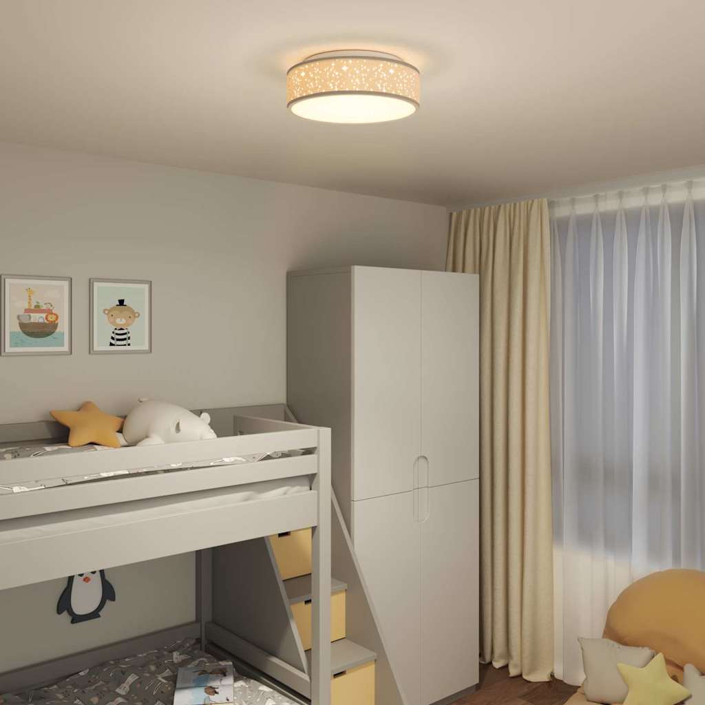 vidaXL Κρεμαστές Οροφές με Απλίκες Ταμπά Ø 38 εκ Ύφασμα E27