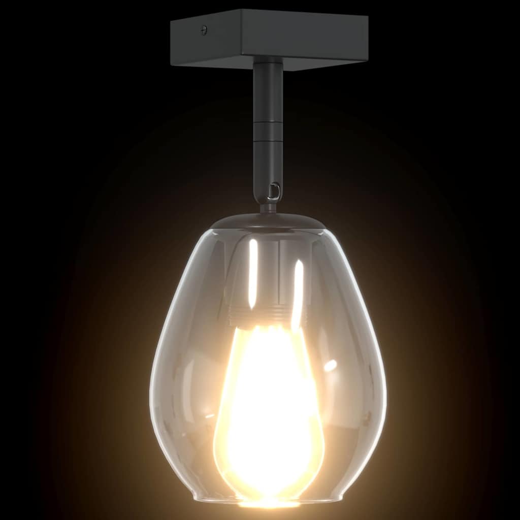 Λάμπες οροφής vidaXL με ρυθμιζόμενη γυάλινη αψίδα ανθρακί E27