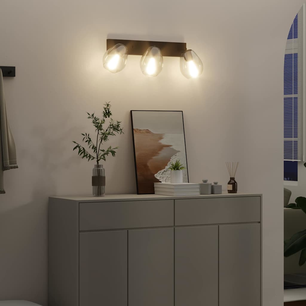 vidaXL Φωτιστικά Οροφής με Ρυθμιζόμενο Διαφανές Καπάκι σε Ανθρακί, E27