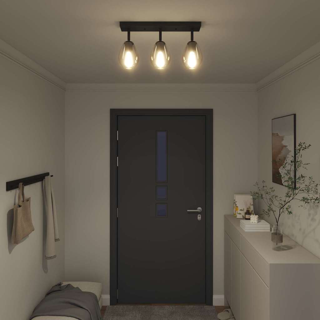 vidaXL Φωτιστικά Οροφής με Ρυθμιζόμενο Διαφανές Καπάκι σε Ανθρακί, E27