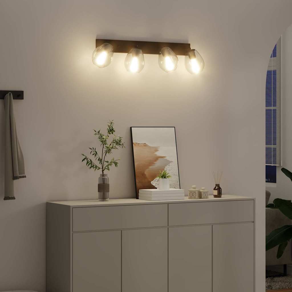 vidaXL Φωτιστικά Οροφής με Ρυθμιζόμενο Γυάλινο Σκιά Ανθρακί E27