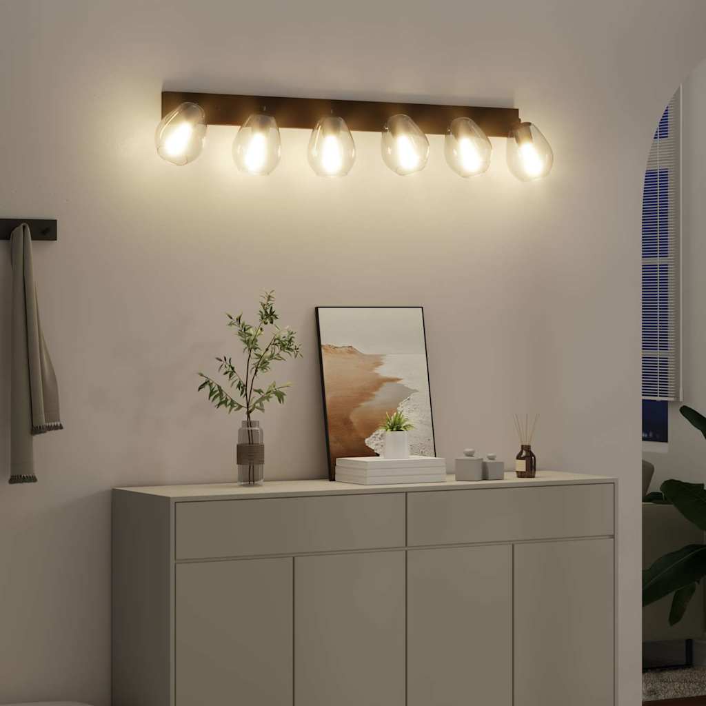 vidaXL Φωτιστικά Οροφής με Ρυθμιζόμενο Γυάλινο Καπέλο σε Ανθρακόχρωμο E27