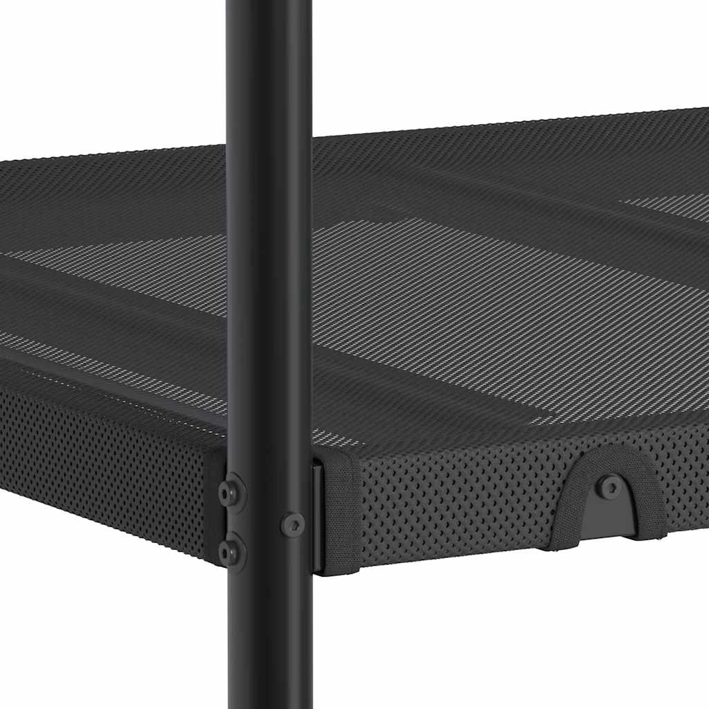 vidaXL Κουκέτα χωρίς στρώμα Μαύρο 80x200 cm Ατσάλι