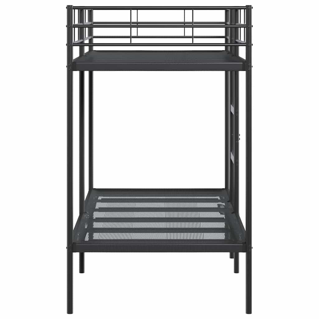 vidaXL Κουκέτα χωρίς στρώμα Μαύρο 90x190 cm Ατσάλι