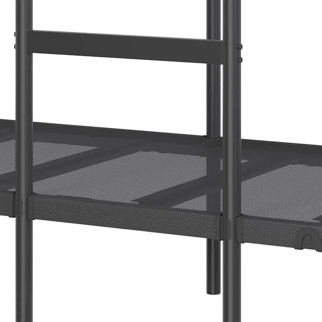 vidaXL Κουκέτα χωρίς στρώμα Μαύρο 90x190 cm Ατσάλι