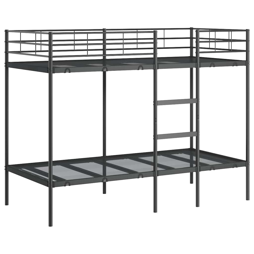 vidaXL Κουκέτα χωρίς στρώμα Μαύρο 90x200 cm Ατσάλι