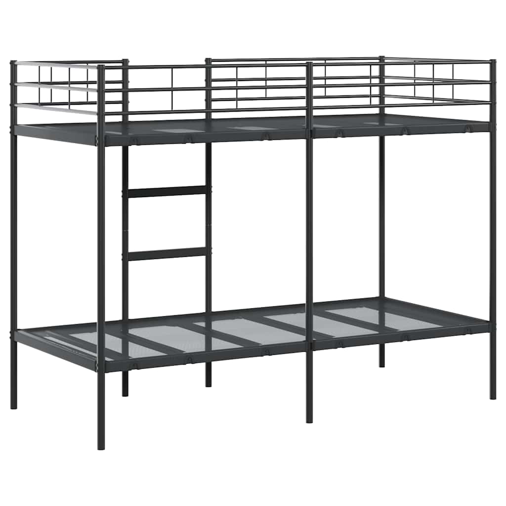vidaXL Κουκέτα χωρίς στρώμα Μαύρο 90x200 cm Ατσάλι
