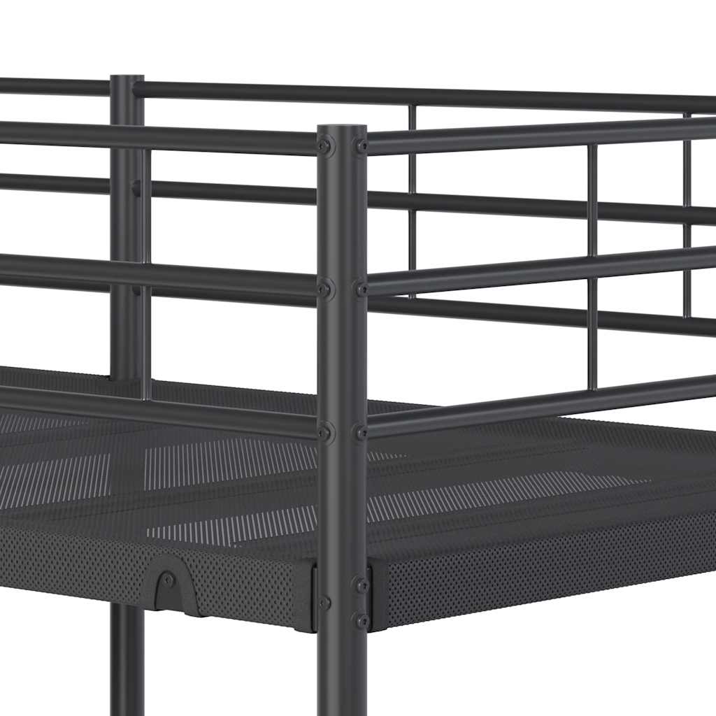 vidaXL Κουκέτα χωρίς στρώμα Μαύρο 90x200 cm Ατσάλι