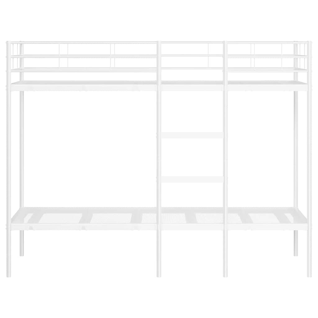 vidaXL Κουκέτα χωρίς στρώμα Λευκό 80x200 cm Ατσάλι