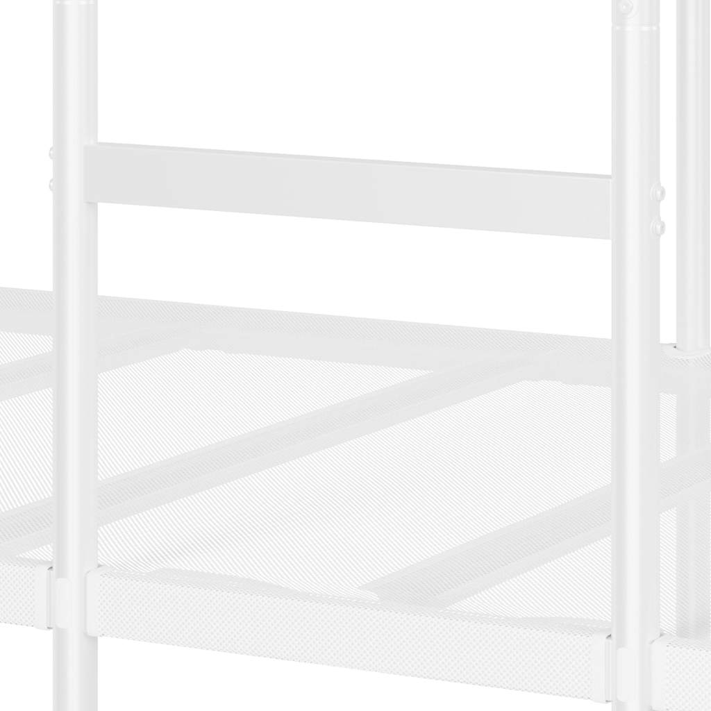 vidaXL Κουκέτα χωρίς στρώμα Λευκό 90x190 cm Ατσάλι