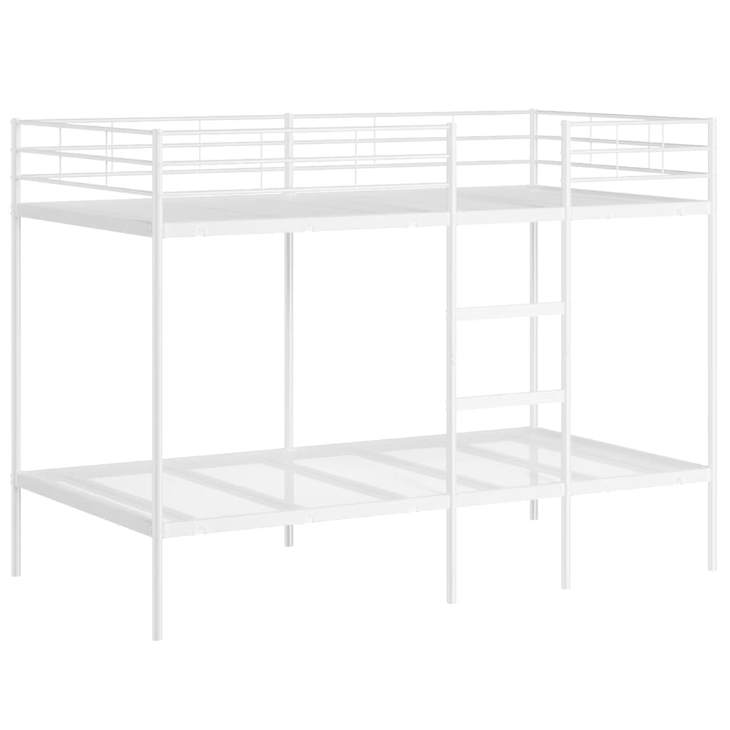 vidaXL Κουκέτα χωρίς στρώμα Λευκό 100x200 cm Ατσάλι