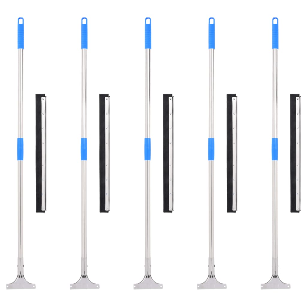 vidaXL Σκούπες δαπέδου 5 τεμ. 55x122,5 εκ. από Ατσάλι και Καουτσούκ