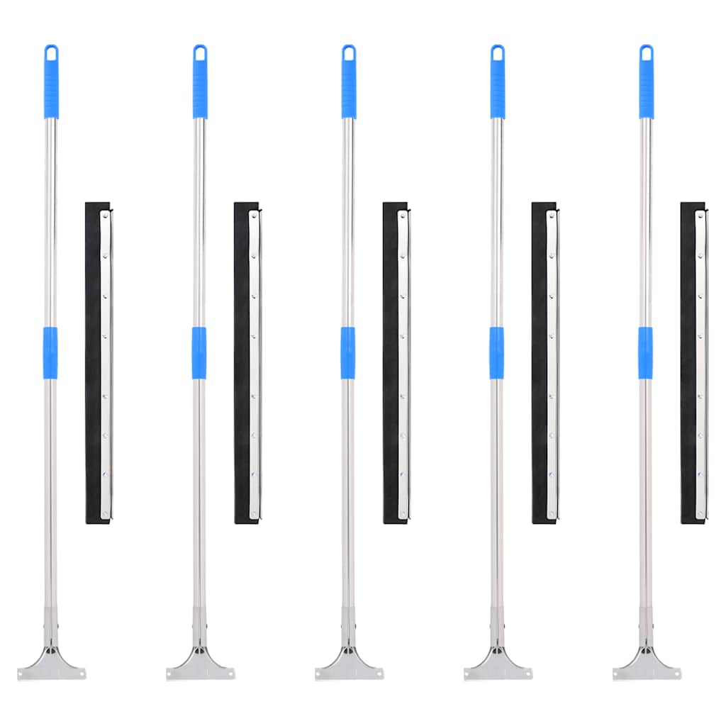 vidaXL Σκούπες δαπέδου 5 τεμ. 60x122,5 εκ. από Ατσάλι και Καουτσούκ