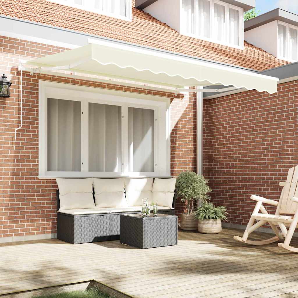 vidaXL Ύφασμα αντικατάστασης τέντας Κρεμ 330 x 195 εκ. Πολυεστέρας