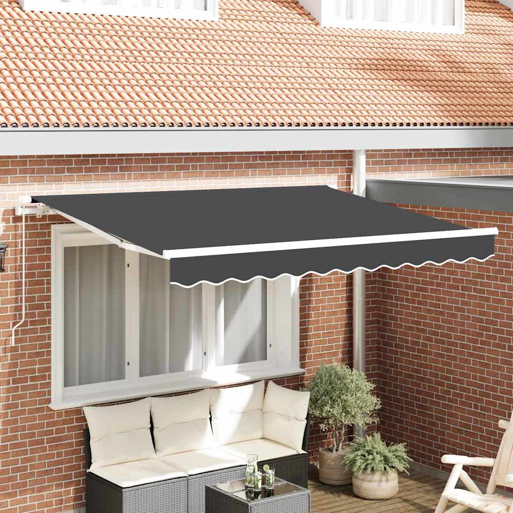 vidaXL Ύφασμα αντικατάστασης τέντας Ανθρακί 330 x 195 εκ. Πολυεστέρας