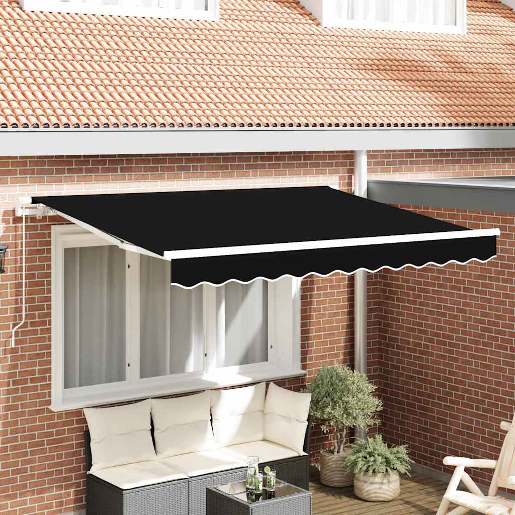 vidaXL Ύφασμα αντικατάστασης τέντας Μαύρο 330 x 245 εκ. Πολυεστέρας