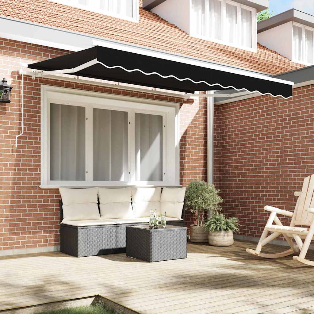 vidaXL Ύφασμα αντικατάστασης τέντας Μαύρο 330 x 245 εκ. Πολυεστέρας
