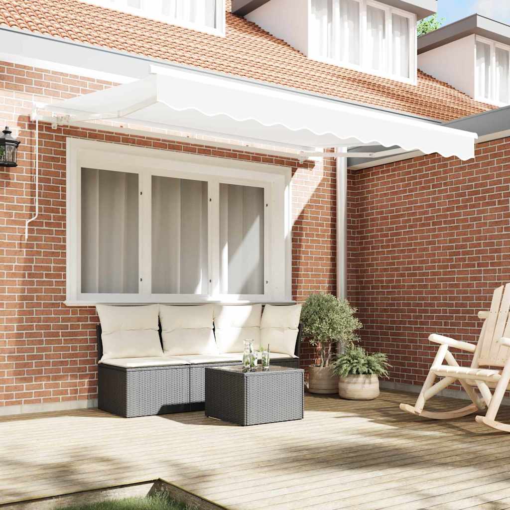 vidaXL Ύφασμα αντικατάστασης τέντας Λευκό 350 x 250 εκ Καραβόπανο