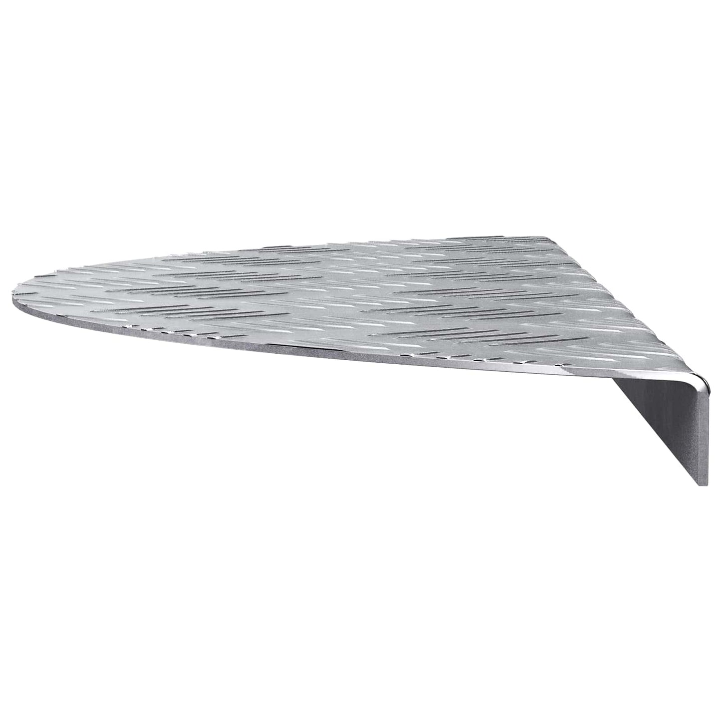 vidaXL Σκαλοπάτι Ημισέληνος 10 pcs Ασημί 60 x 18 εκ Αλουμίνιο