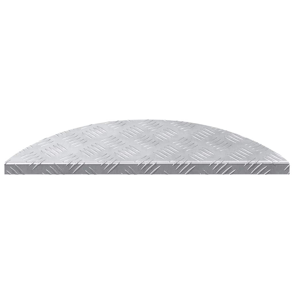 vidaXL Σκαλοπάτι Ημισέληνος 15 pcs Ασημί 60 x 18 εκ Αλουμίνιο