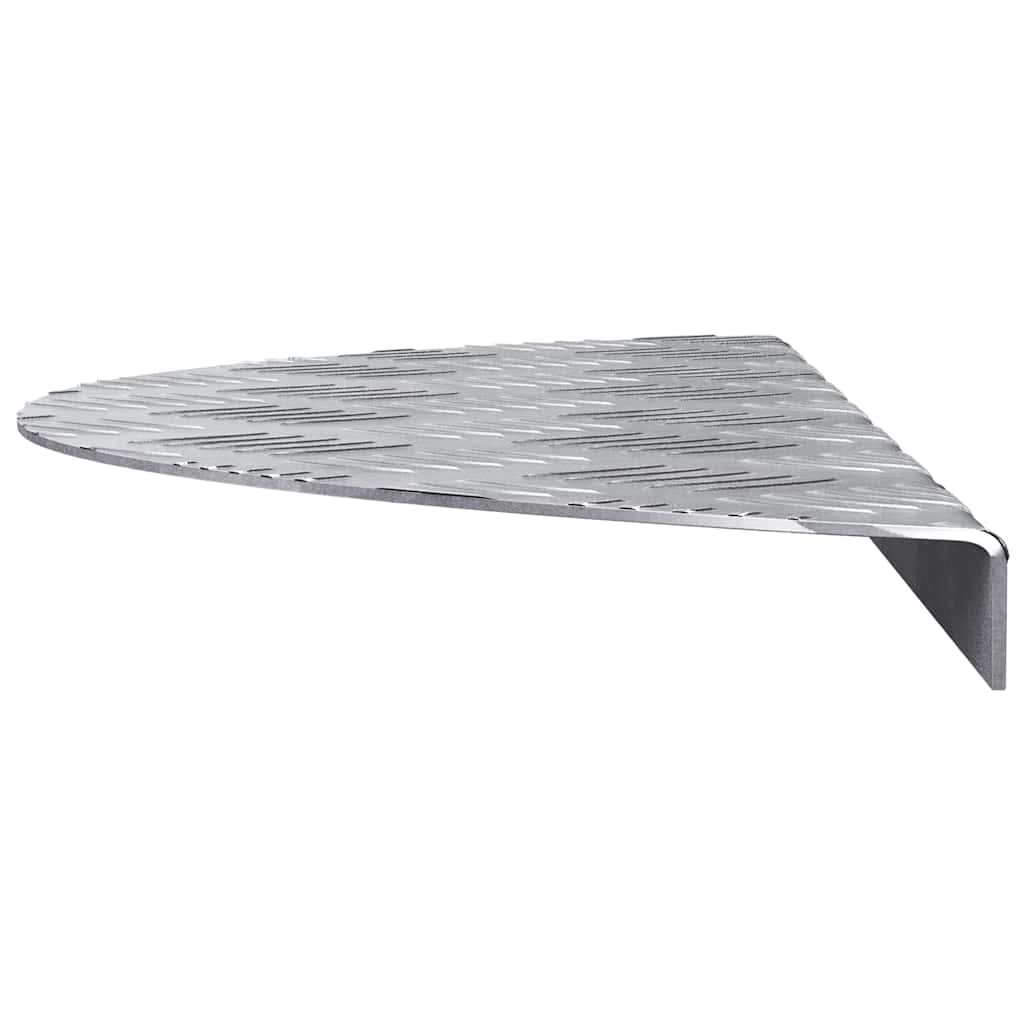 vidaXL Σκαλοπάτι Ημισέληνος 15 pcs Ασημί 60 x 18 εκ Αλουμίνιο