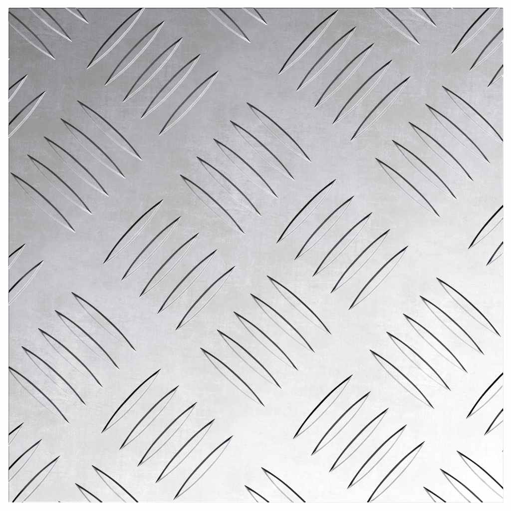 vidaXL Επιφάνειες Καρό 4 pcs Ασημί 20 x 20 cm Αλουμίνιο