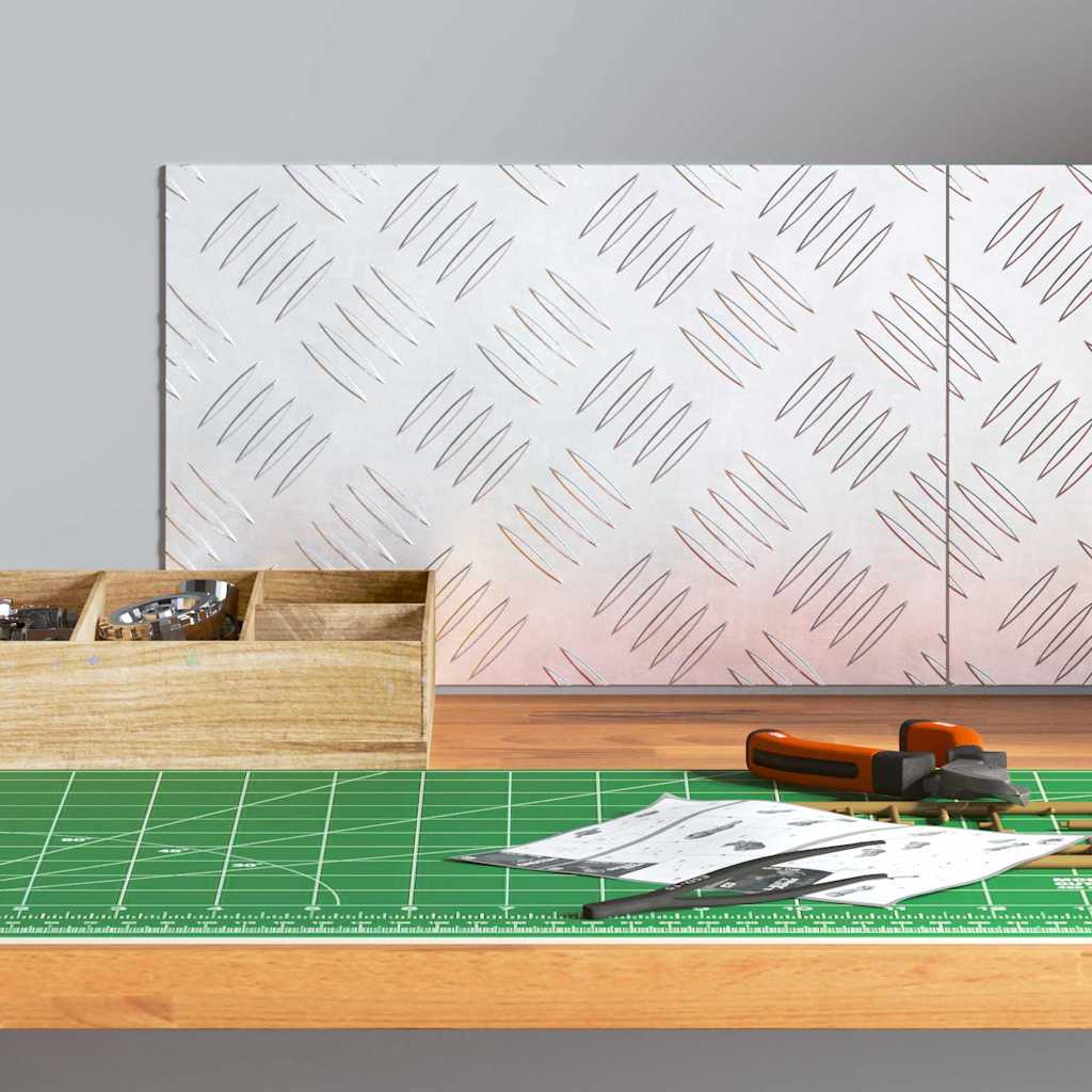 vidaXL Επιφάνειες Καρό 2 pcs Ασημί 30 x 20 cm Αλουμίνιο