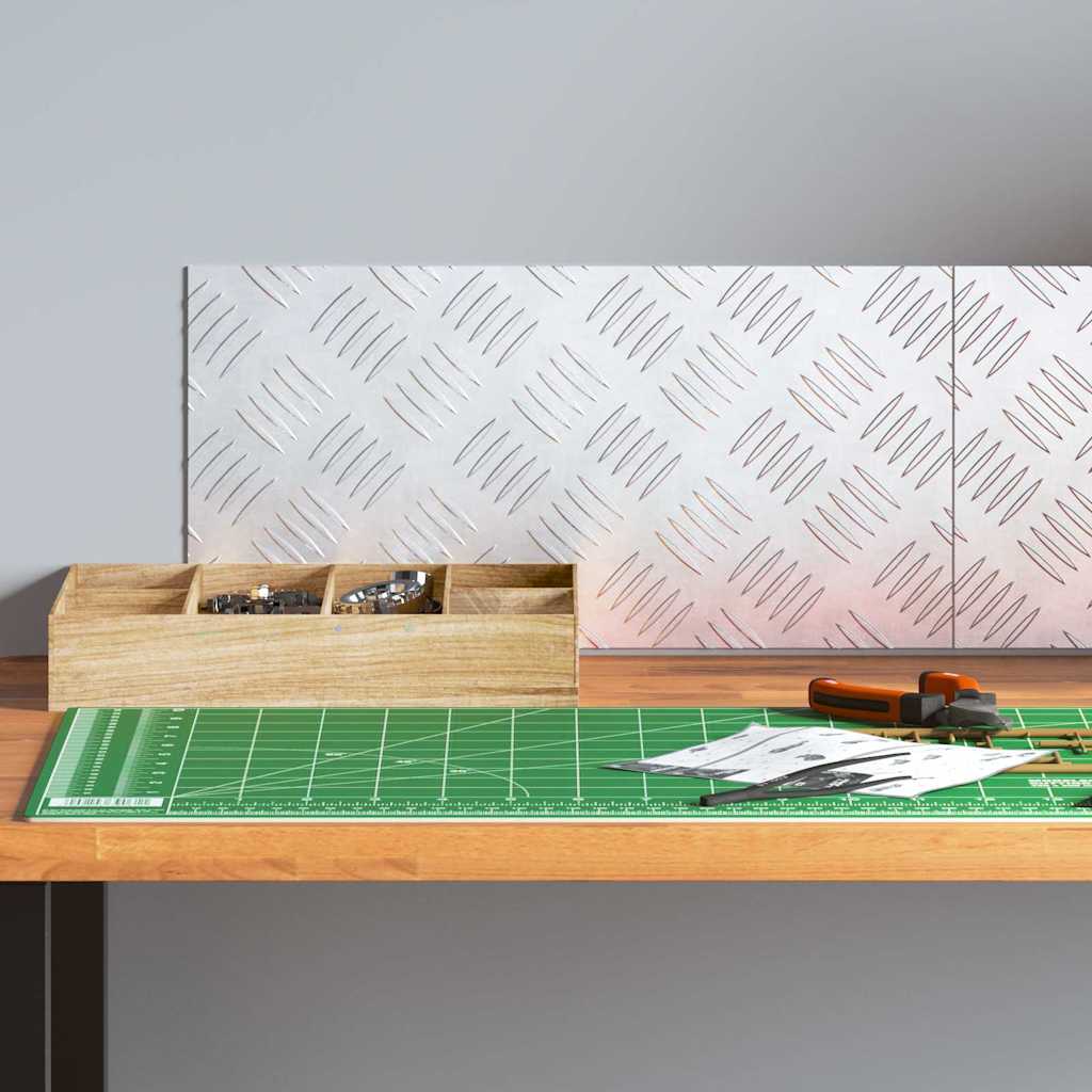 vidaXL Επιφάνειες Καρό 2 pcs Ασημί 40 x 20 cm Αλουμίνιο