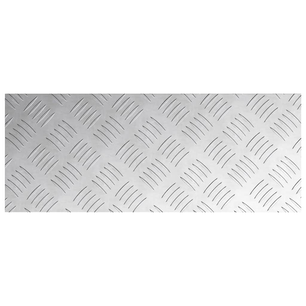 vidaXL Επιφάνειες Καρό 2 pcs Ασημί 50 x 20 cm Αλουμίνιο